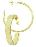 Brinco de argola grande folheado a ouro