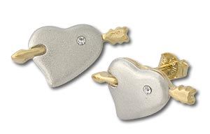 Brinco folheado a ouro com detalhe em nickel free