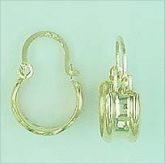 Brinco de argola folheado a ouro