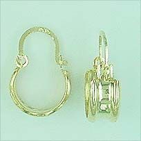 Brinco de argola folheado a ouro